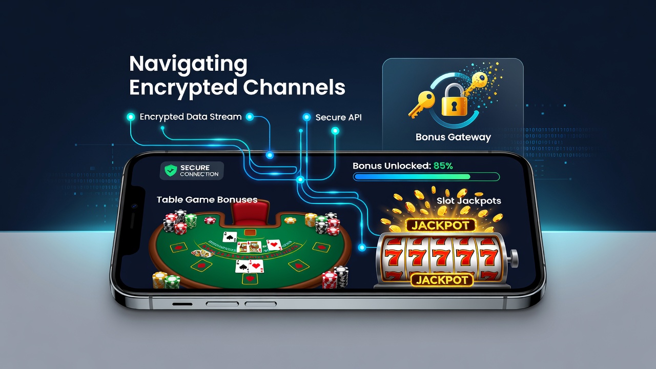 Close-up of mobile screen showing encrypted slot jackpot meter with secure transaction logs